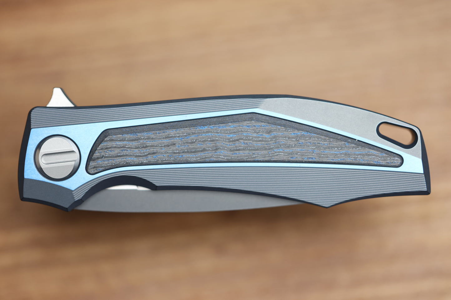 SHIROGOROV STORMY KMP (RKMP) - S90V BLADE - TITANIUM/WIND & RAIN CARBOTI HANDLE - SRRBS (CHARLES MARLOWE DESIGN)