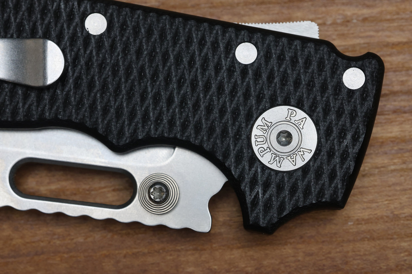 DEMKO KNIVES MG AD20S W/TEXTURED BLACK G10 HANDLES & MAGNACUT CLIP POINT BLADE