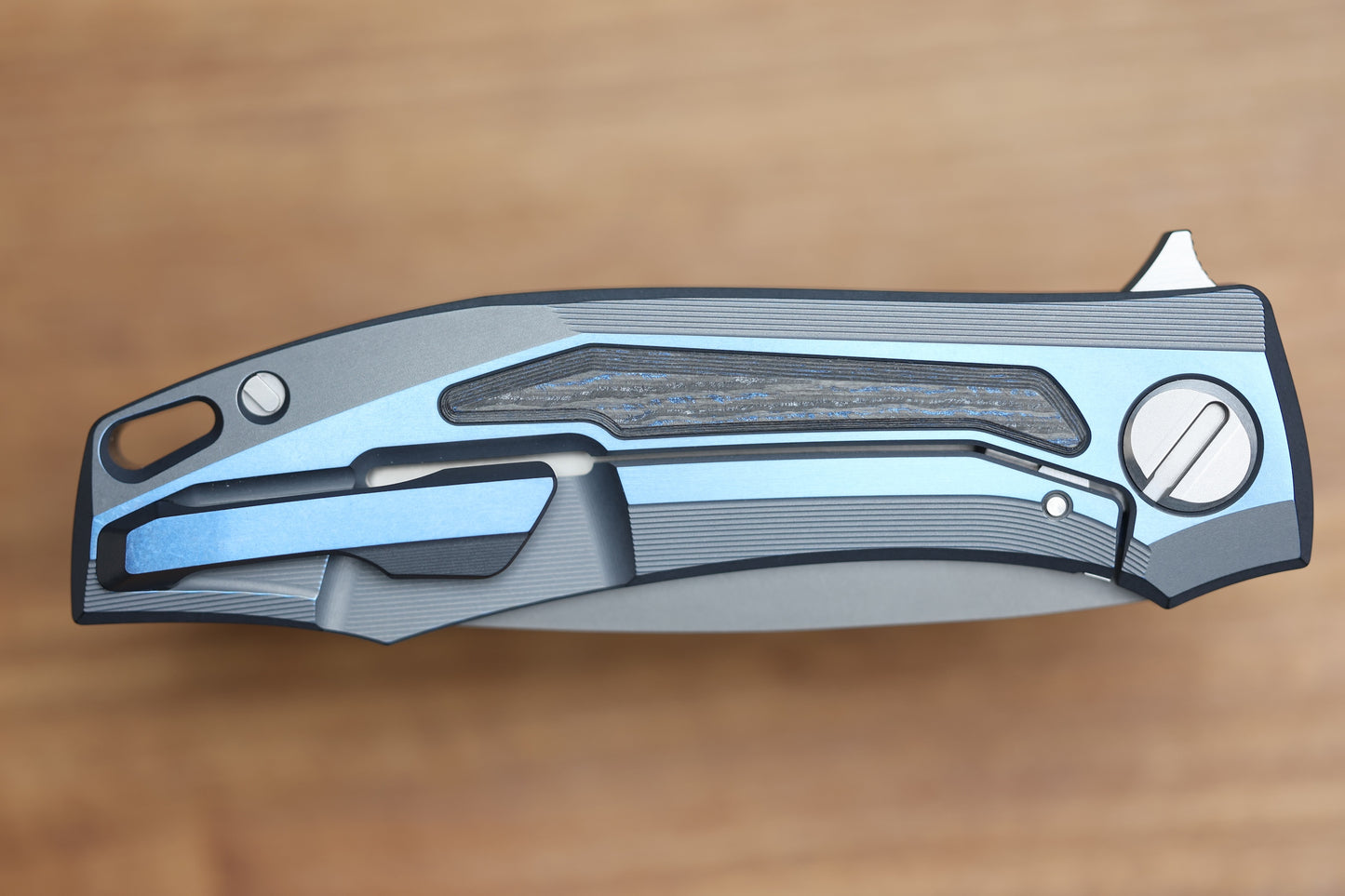 SHIROGOROV STORMY KMP (RKMP) - S90V BLADE - TITANIUM/WIND & RAIN CARBOTI HANDLE - SRRBS (CHARLES MARLOWE DESIGN)
