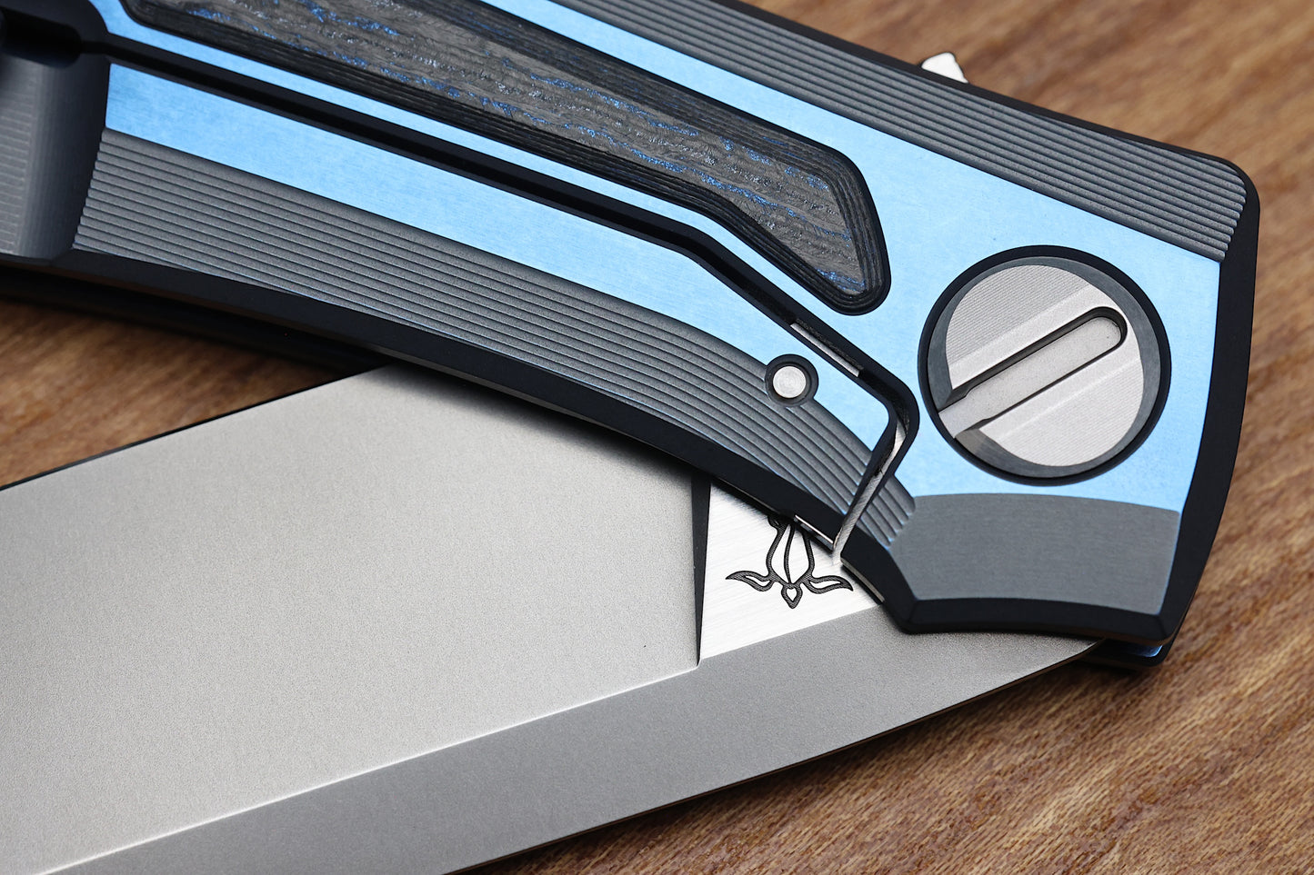 SHIROGOROV STORMY KMP (RKMP) - S90V BLADE - TITANIUM/WIND & RAIN CARBOTI HANDLE - SRRBS (CHARLES MARLOWE DESIGN)