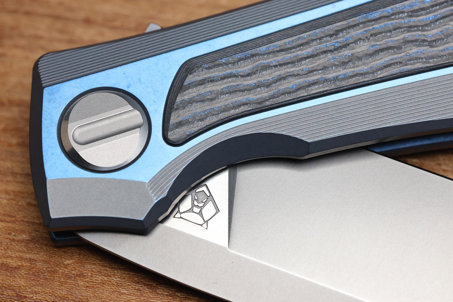 SHIROGOROV STORMY KMP (RKMP) - S90V BLADE - TITANIUM/WIND & RAIN CARBOTI HANDLE - SRRBS (CHARLES MARLOWE DESIGN)