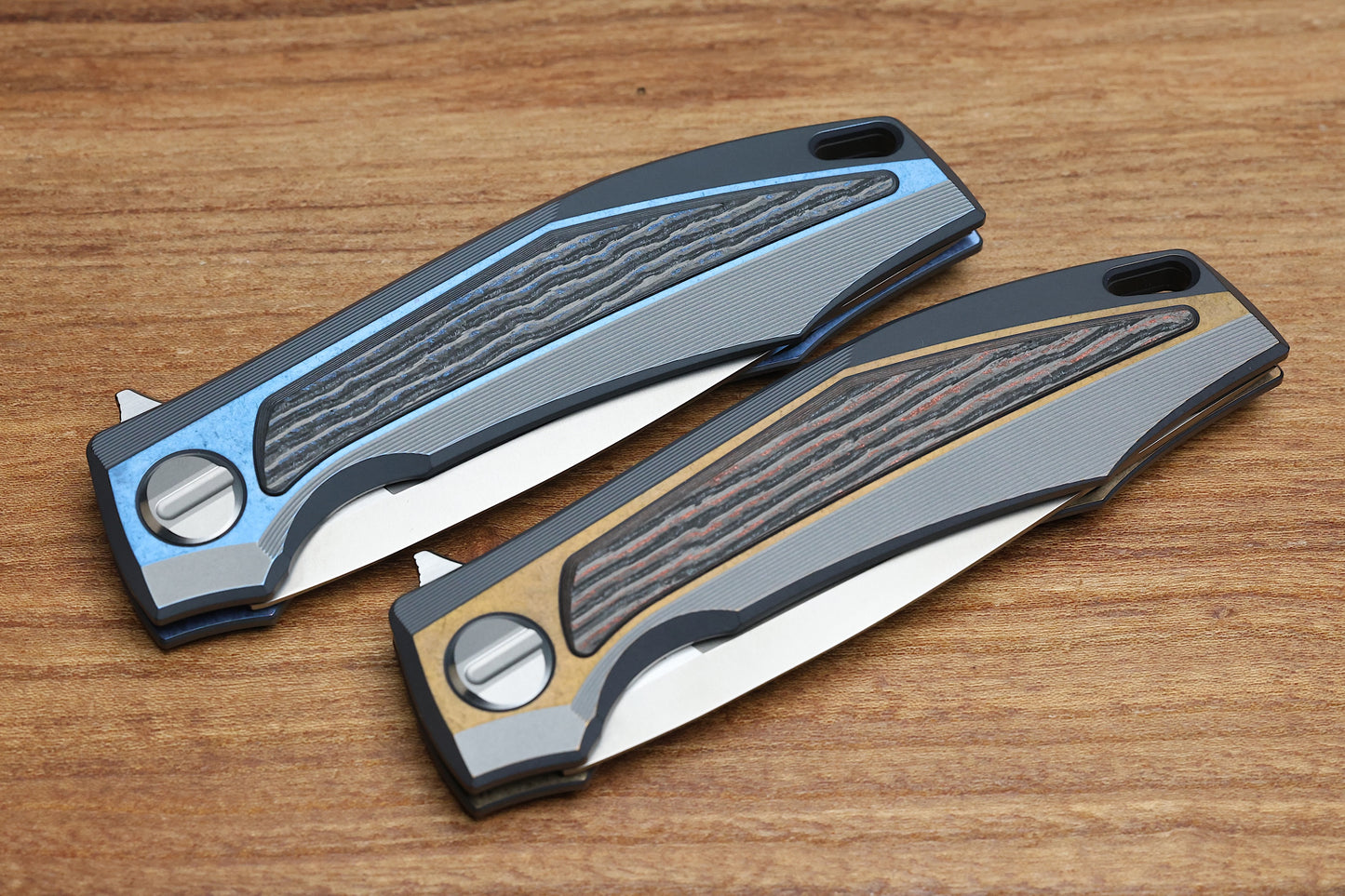 SHIROGOROV STORMY KMP (RKMP) - S90V BLADE - TITANIUM/WIND & RAIN CARBOTI HANDLE - SRRBS (CHARLES MARLOWE DESIGN)