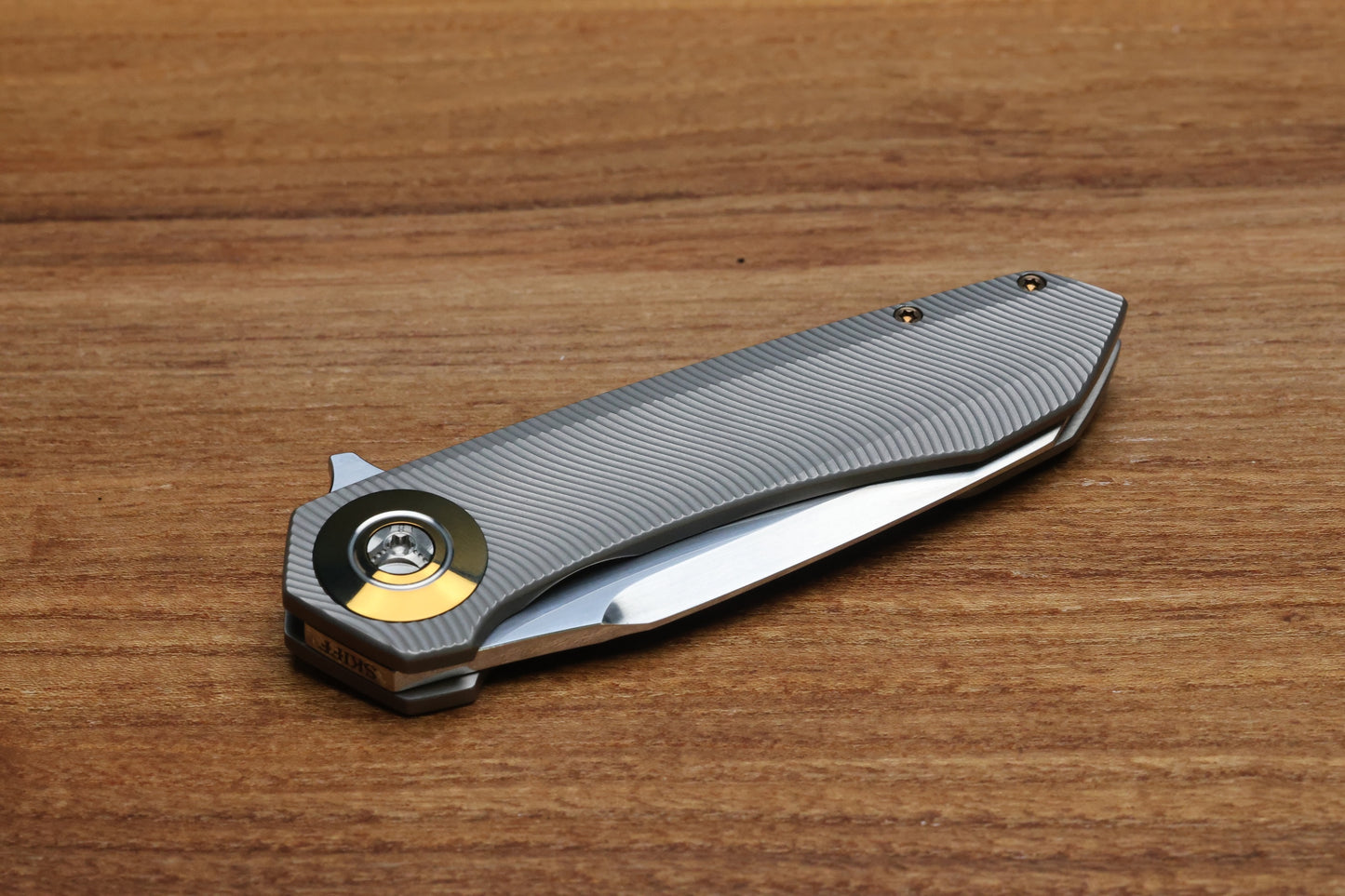 SKIFF MADE BLADES - DRIFTER #62 - MILLED TITANIUM SCALES CPM154 SATIN BLADE