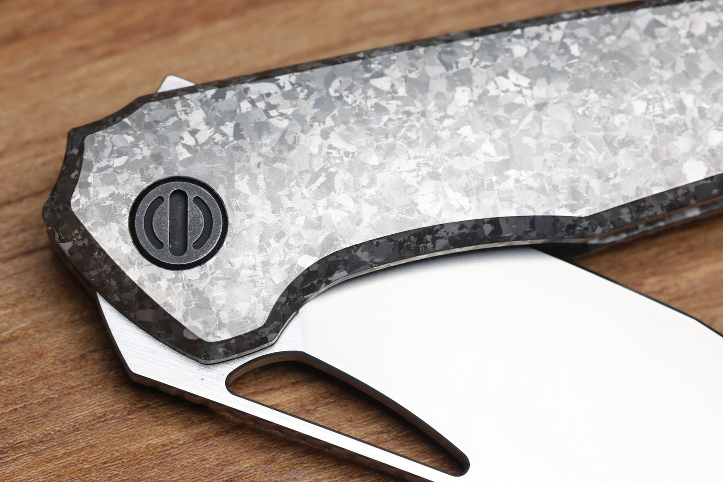 CUSTOM KNIFE FACTORY TASCA CRYSTAL TITANIUM HANDLES & M398