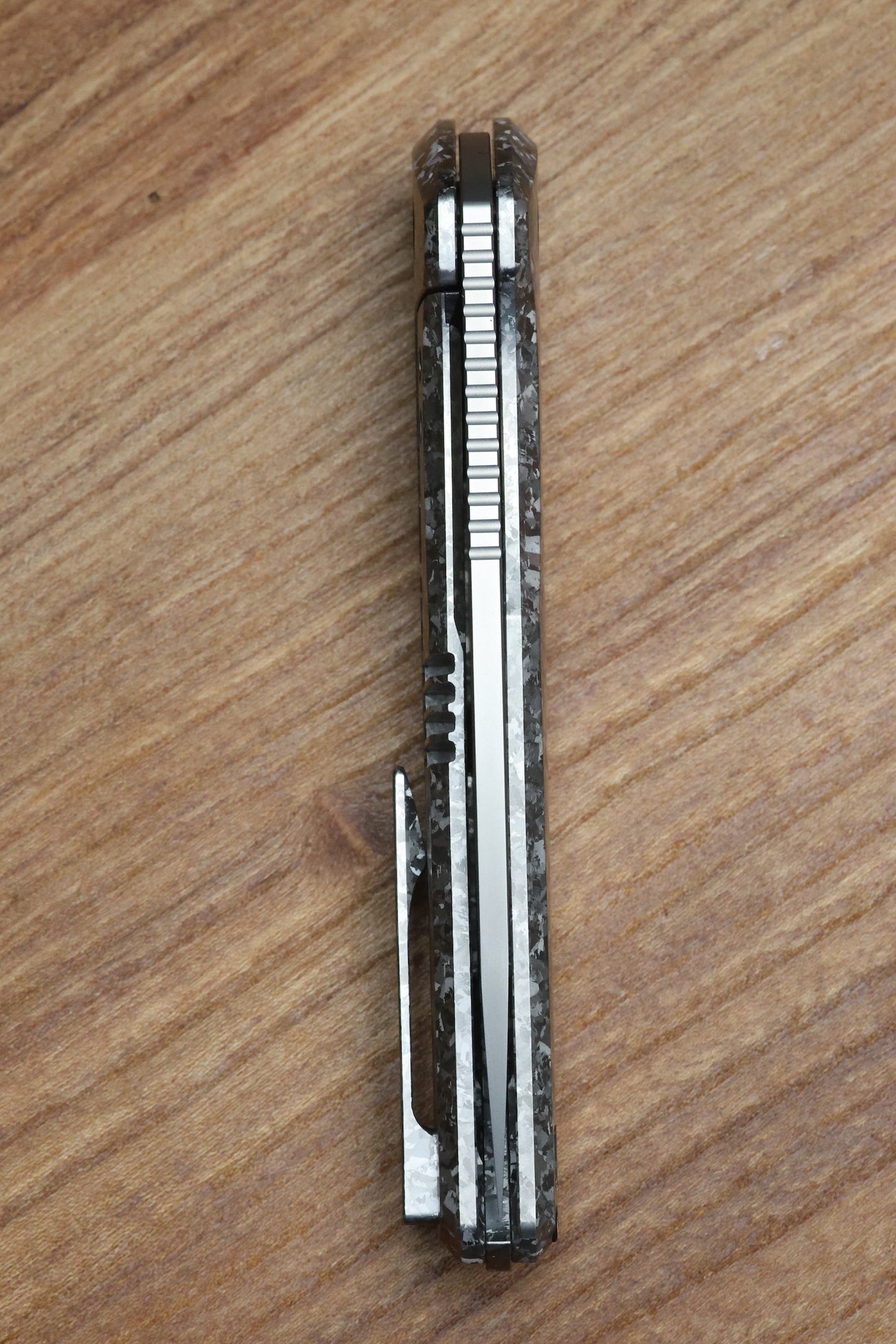 CUSTOM KNIFE FACTORY TASCA CRYSTAL TITANIUM HANDLES & M398