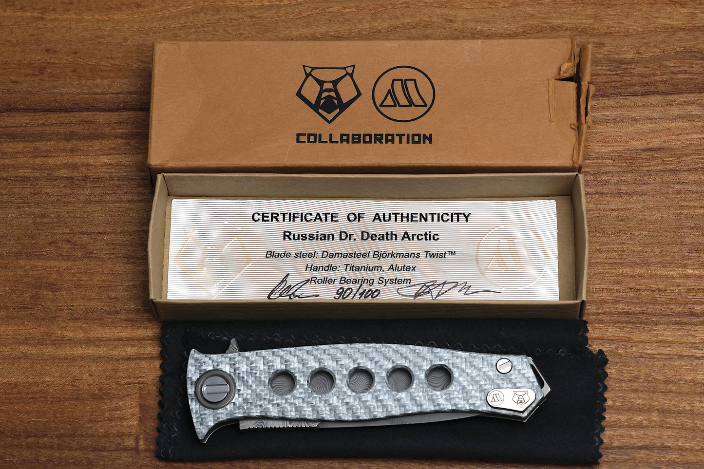 SHIROGOROV – “LIMITED EDITION” TOM MAYO DESIGN RUSSIAN DR. DEATH ARCTIC – DAMASTEEL & SILVER ALUTEX – RBS