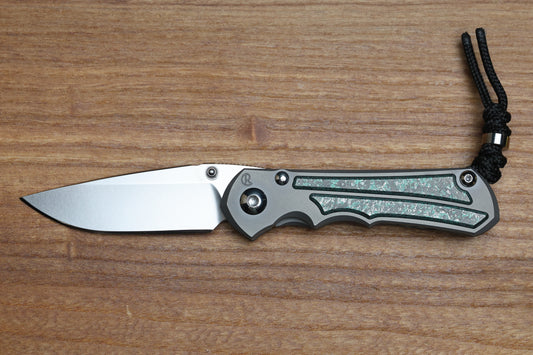 CHRIS REEVE SMALL INKOSI - TEAL MAGNETIC CARBOTI INLAY - DROP POINT CPM MAGNACUT BLADE - MIM CLIP