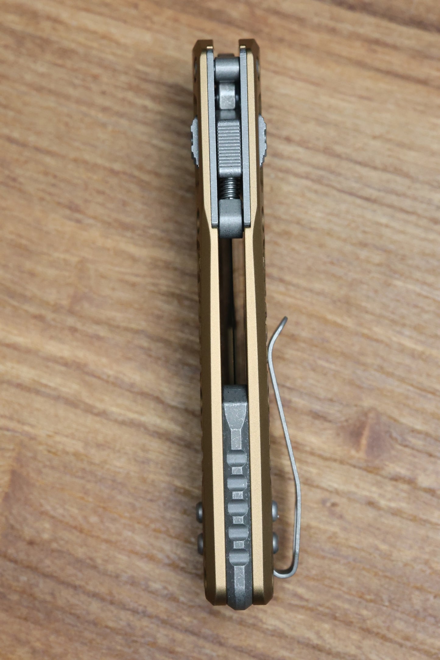 MICROTECH MSI RAM LOK MINI TAN FRAG ALUMINUM HANDLES W/ APOCALYPTIC M390MK 210M-10FRTA