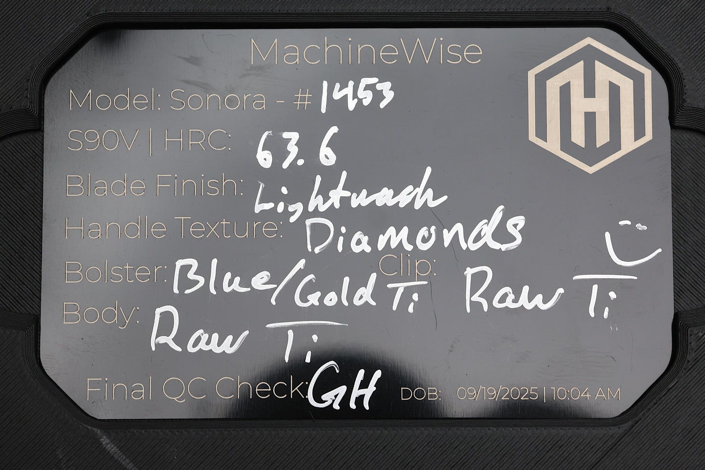 MACHINEWISE SONORA #1453 - INTEGRAL S90V BLADE