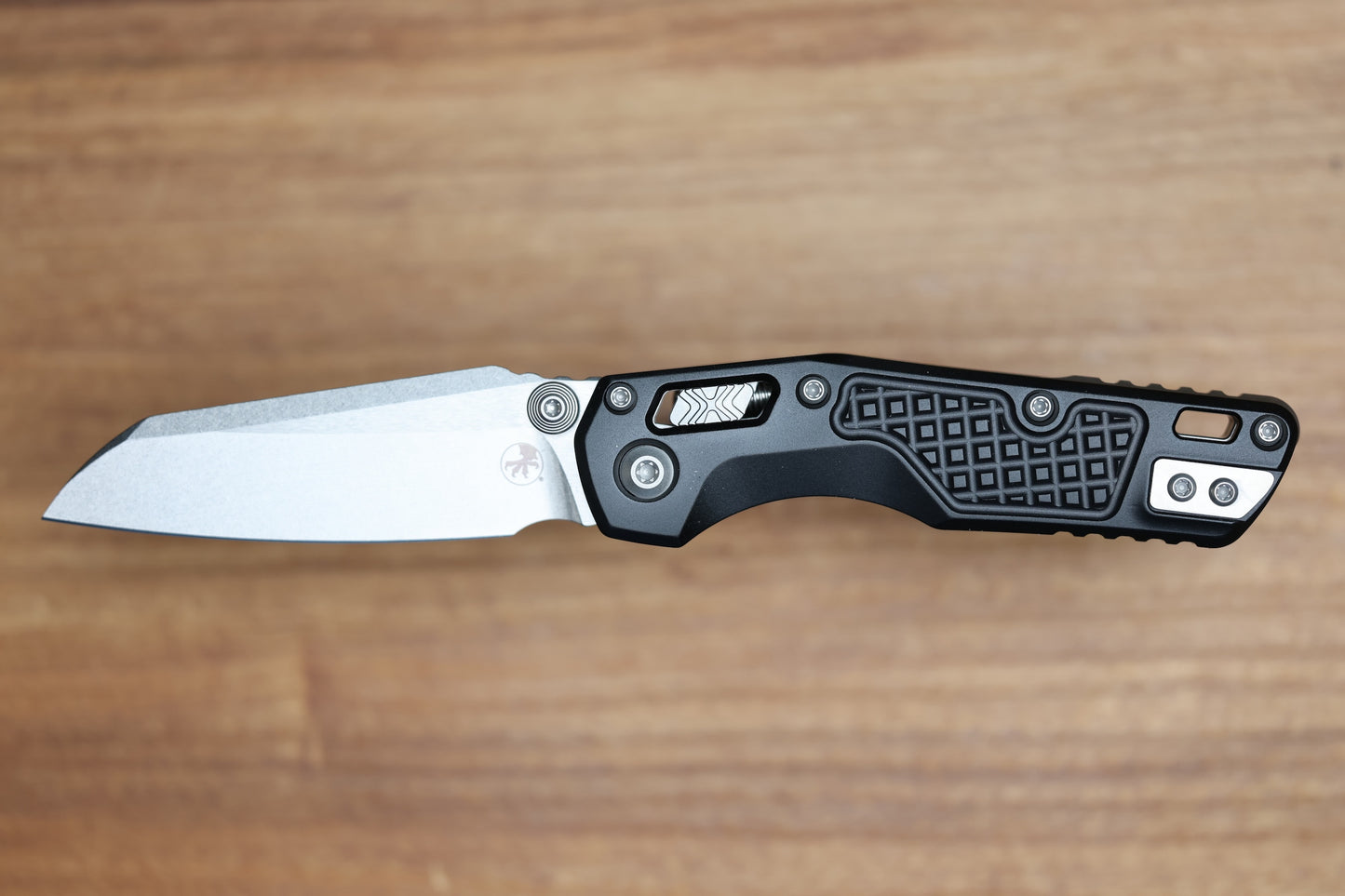 MICROTECH MSI RAM LOK MINI BLACK FRAG ALUMINUM HANDLES W/ STONEWASH M390MK 210M-10FR
