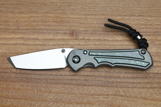 CHRIS REEVE SMALL INKOSI - TEAL MAGNETIC CARBOTI INLAY - TANTO CPM MAGNACUT BLADE - MIM CLIP