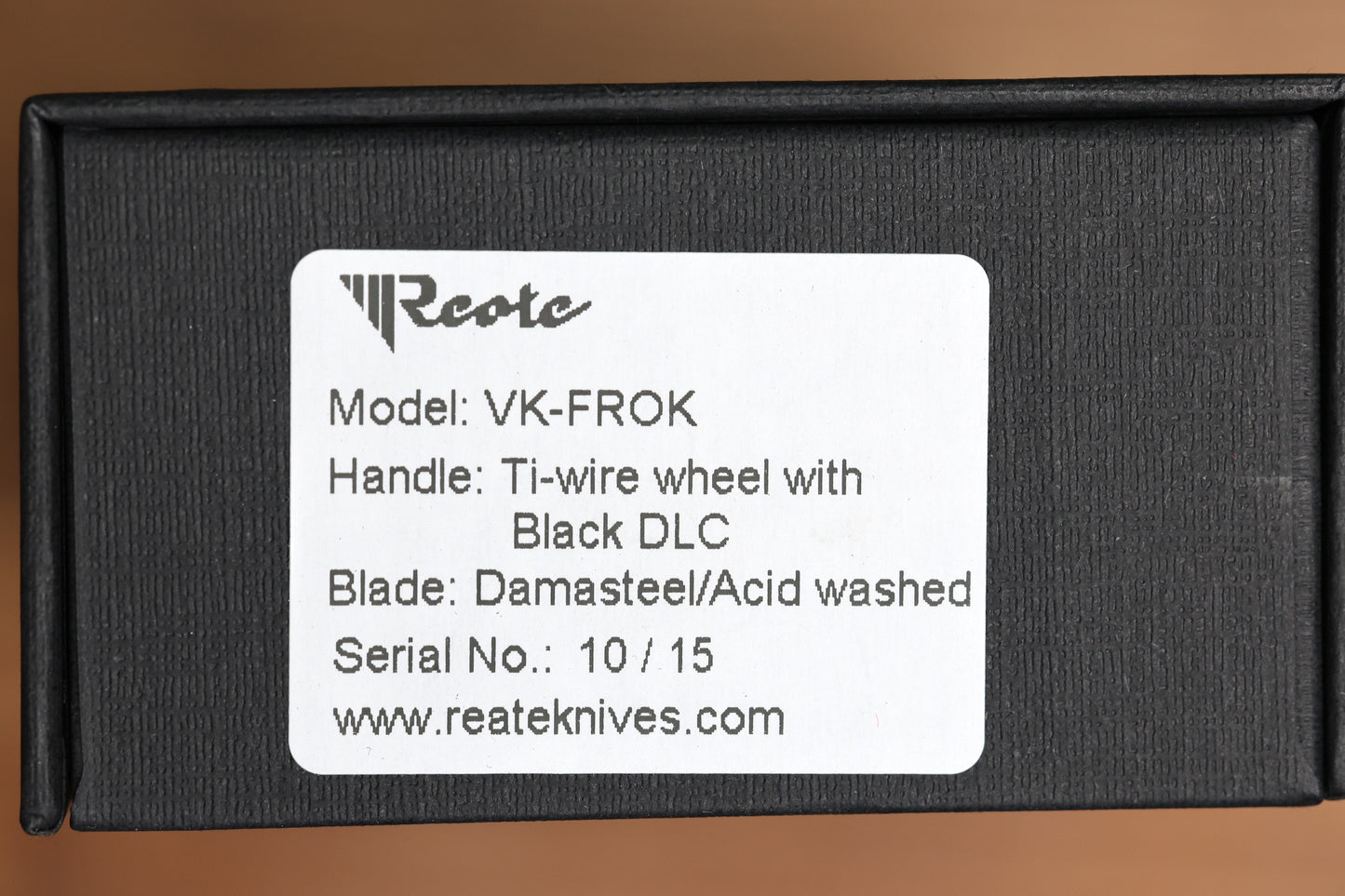 REATE KNIVES VK-FROK DLC TITANIUM HANDLE DAMASTEEL BLADE
