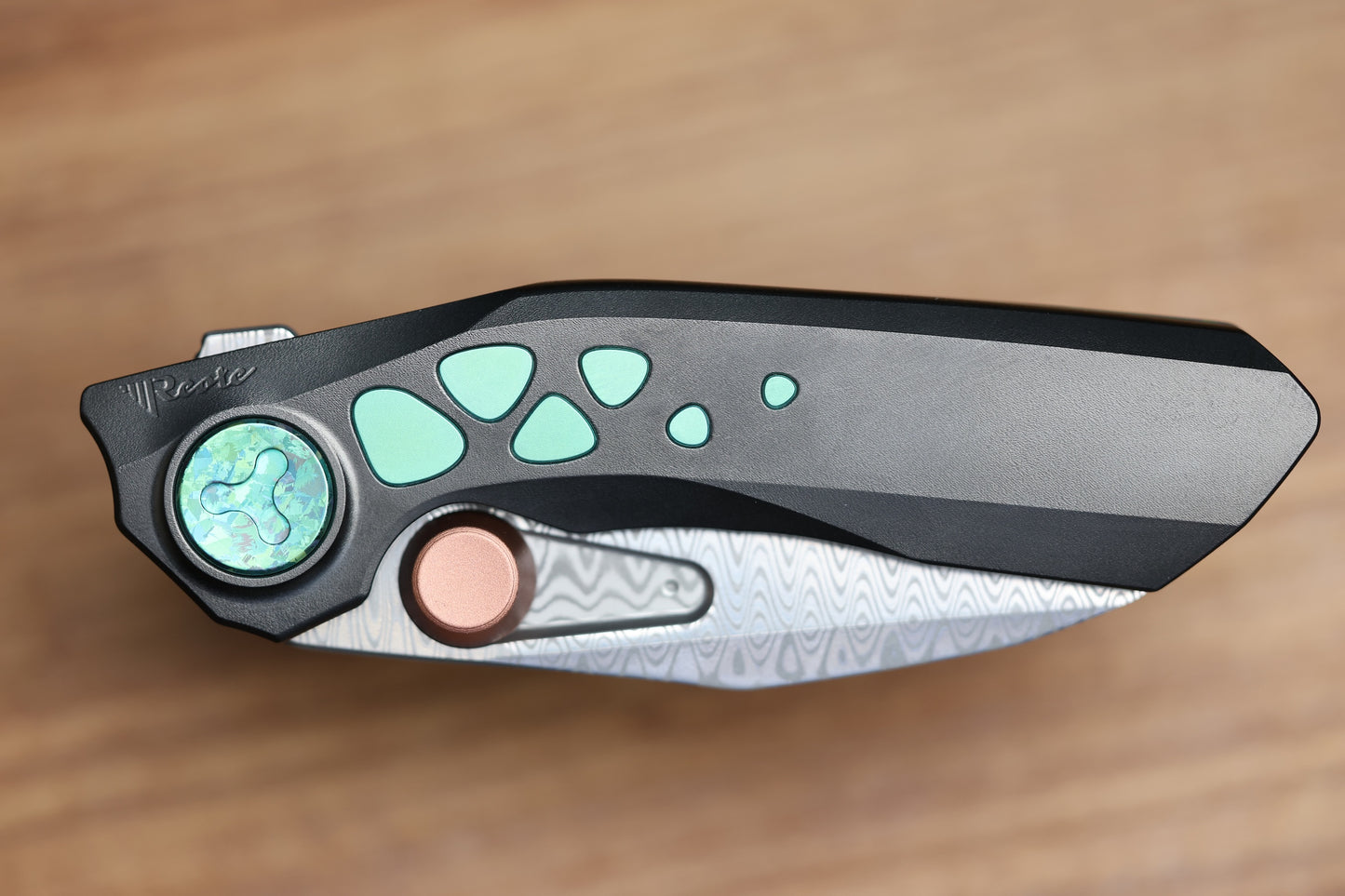 REATE KNIVES VK-FROK DLC TITANIUM HANDLE DAMASTEEL BLADE