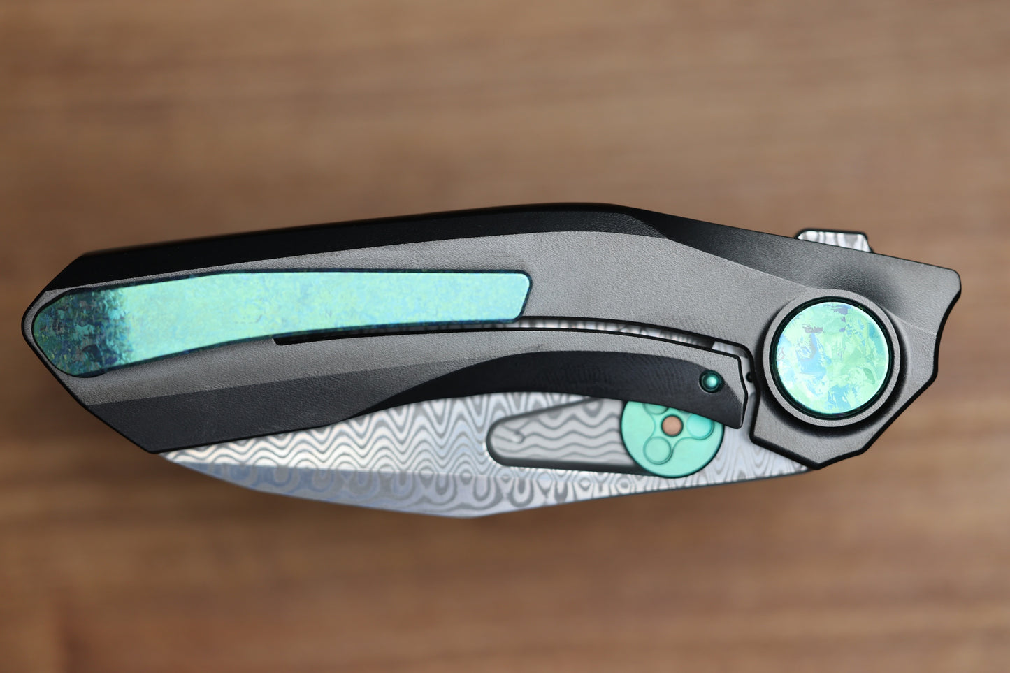 REATE KNIVES VK-FROK DLC TITANIUM HANDLE DAMASTEEL BLADE