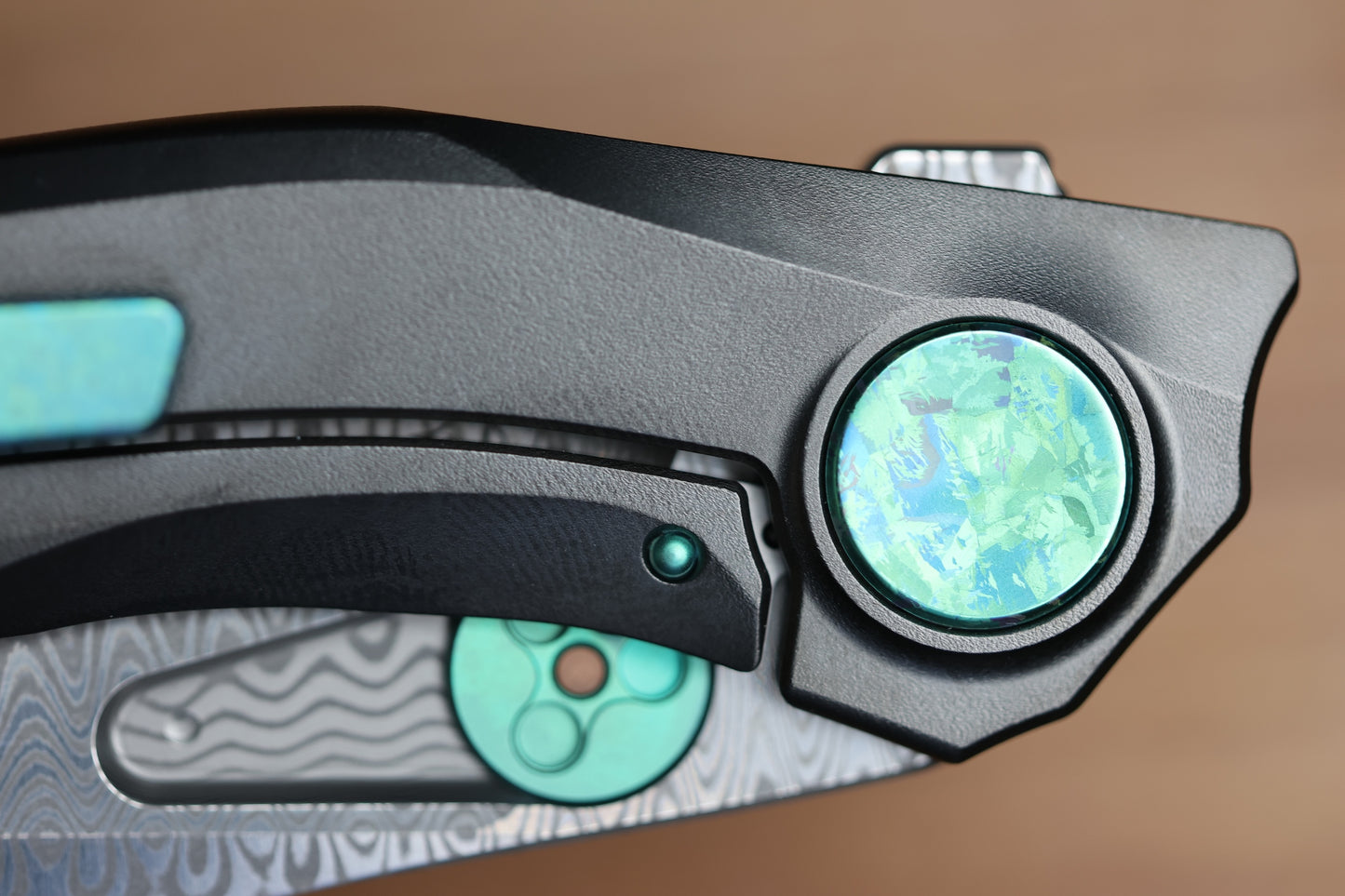 REATE KNIVES VK-FROK DLC TITANIUM HANDLE DAMASTEEL BLADE