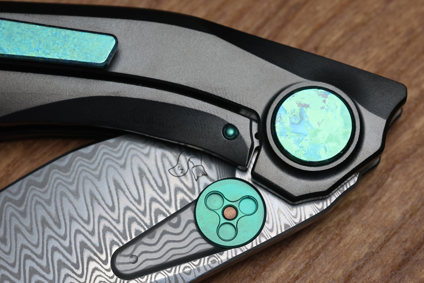 REATE KNIVES VK-FROK DLC TITANIUM HANDLE DAMASTEEL BLADE