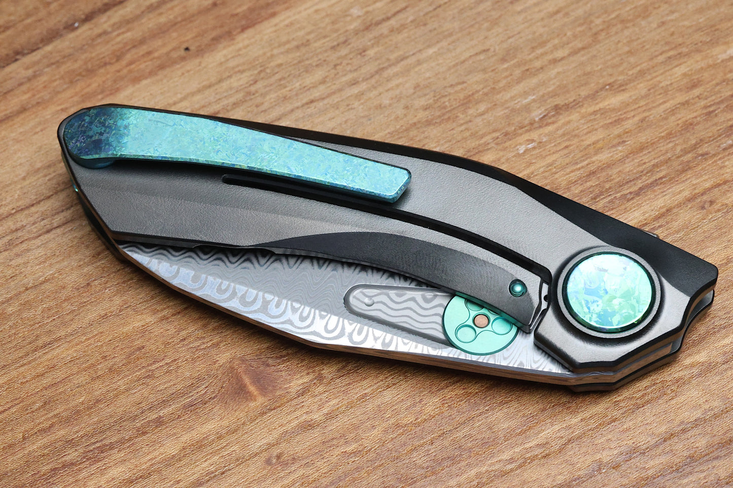 REATE KNIVES VK-FROK DLC TITANIUM HANDLE DAMASTEEL BLADE