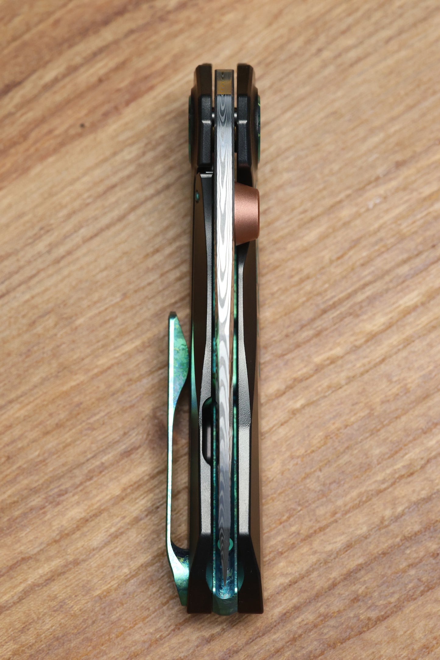 REATE KNIVES VK-FROK DLC TITANIUM HANDLE DAMASTEEL BLADE