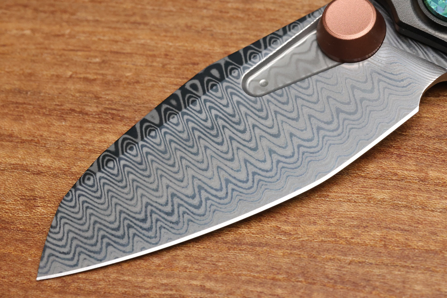 REATE KNIVES VK-FROK DLC TITANIUM HANDLE DAMASTEEL BLADE