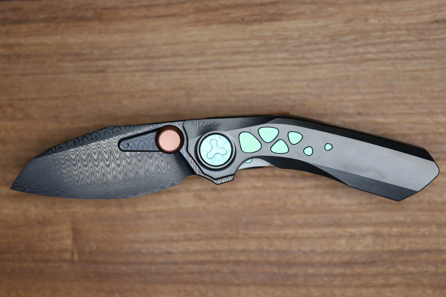 REATE KNIVES VK-FROK DLC TITANIUM HANDLE DLC DAMASTEEL BLADE