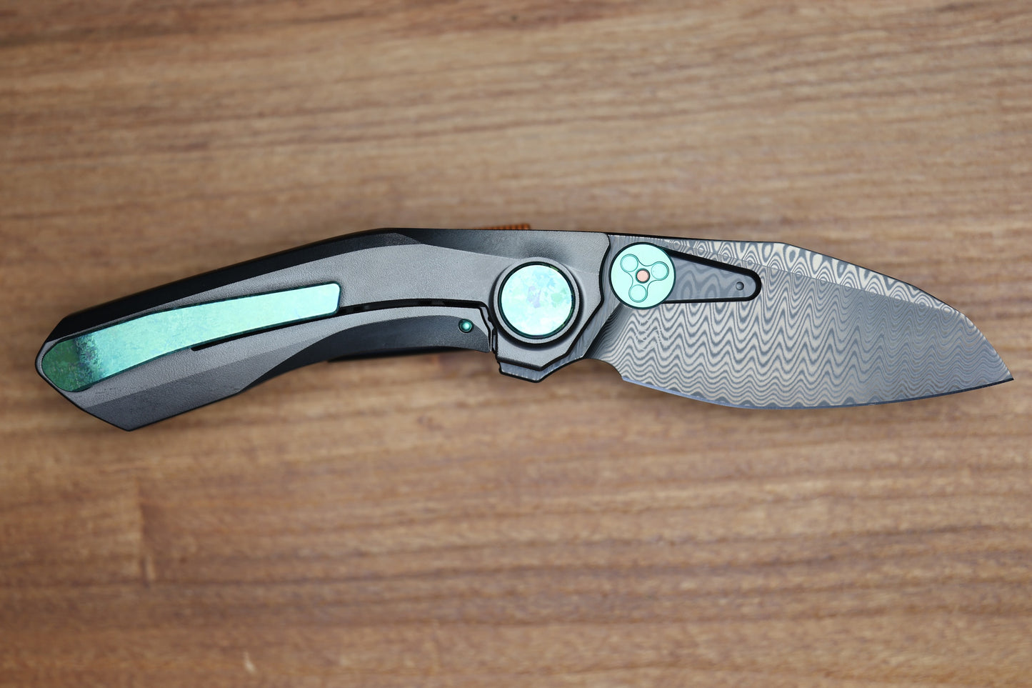 REATE KNIVES VK-FROK DLC TITANIUM HANDLE DLC DAMASTEEL BLADE