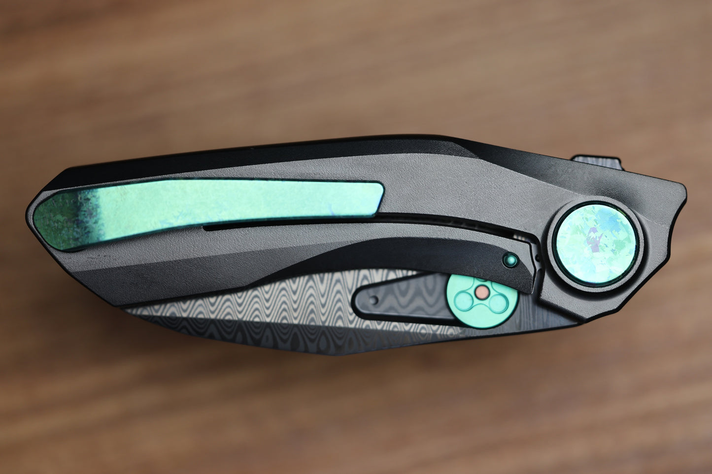 REATE KNIVES VK-FROK DLC TITANIUM HANDLE DLC DAMASTEEL BLADE