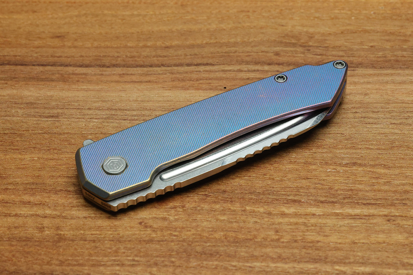 MACHINEWISE MOJAVE #608 - DISTRESSED TEXTURED TITANIUM AND S90V BLADE