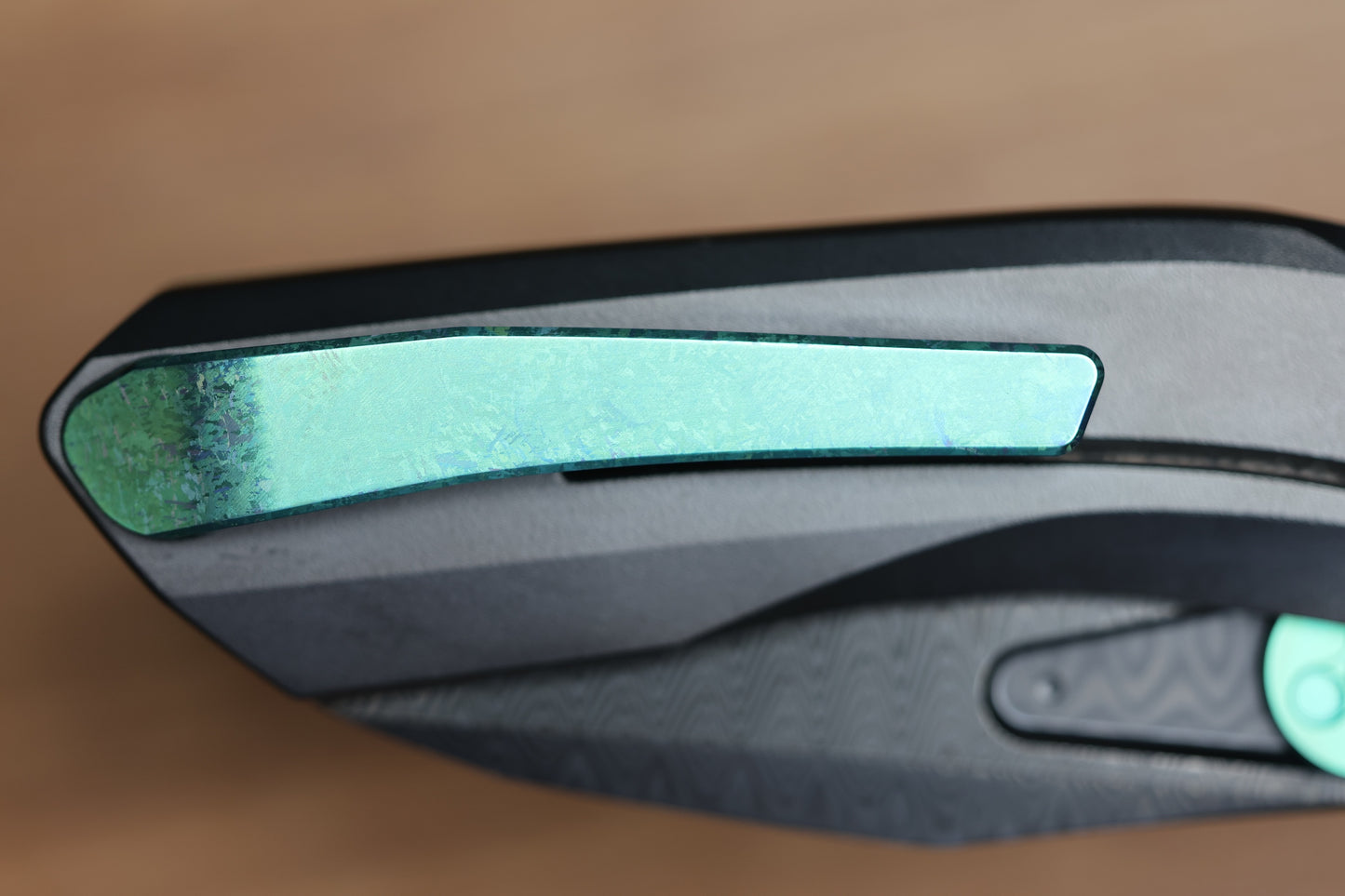 REATE KNIVES VK-FROK DLC TITANIUM HANDLE DLC DAMASTEEL BLADE