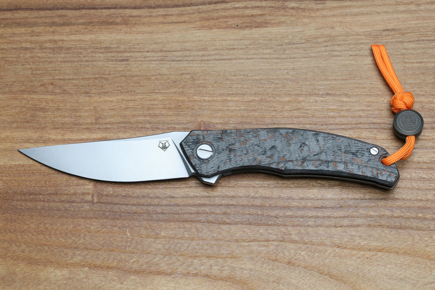 SHIROGOROV KNIVES QUANTIUM HALLOWEEN EDITION - CROMAX PM BLADE - TITANIUM/"HALLOWEEN" TECHNOCARBO W/ LUMINOFOR HANDLE - MRBS
