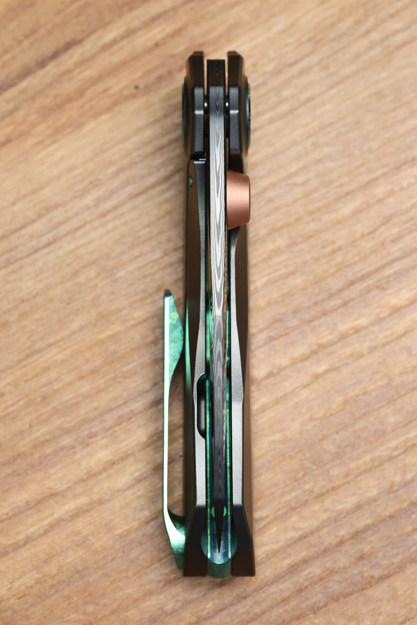 REATE KNIVES VK-FROK DLC TITANIUM HANDLE DLC DAMASTEEL BLADE