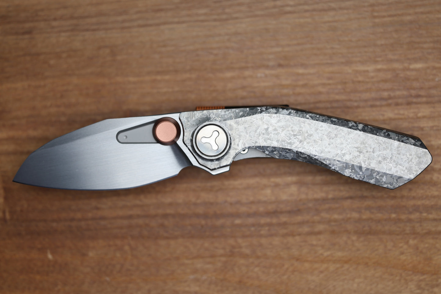 REATE KNIVES VK-FROK CRYSTAL TITANIUM HANDLE W/ HAND RUBBED ELMAX