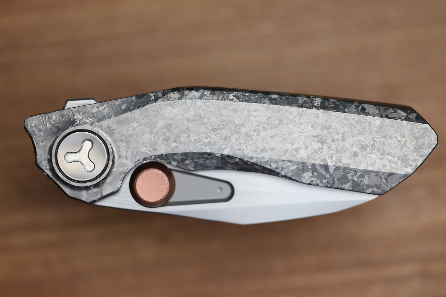 REATE KNIVES VK-FROK CRYSTAL TITANIUM HANDLE W/ HAND RUBBED ELMAX