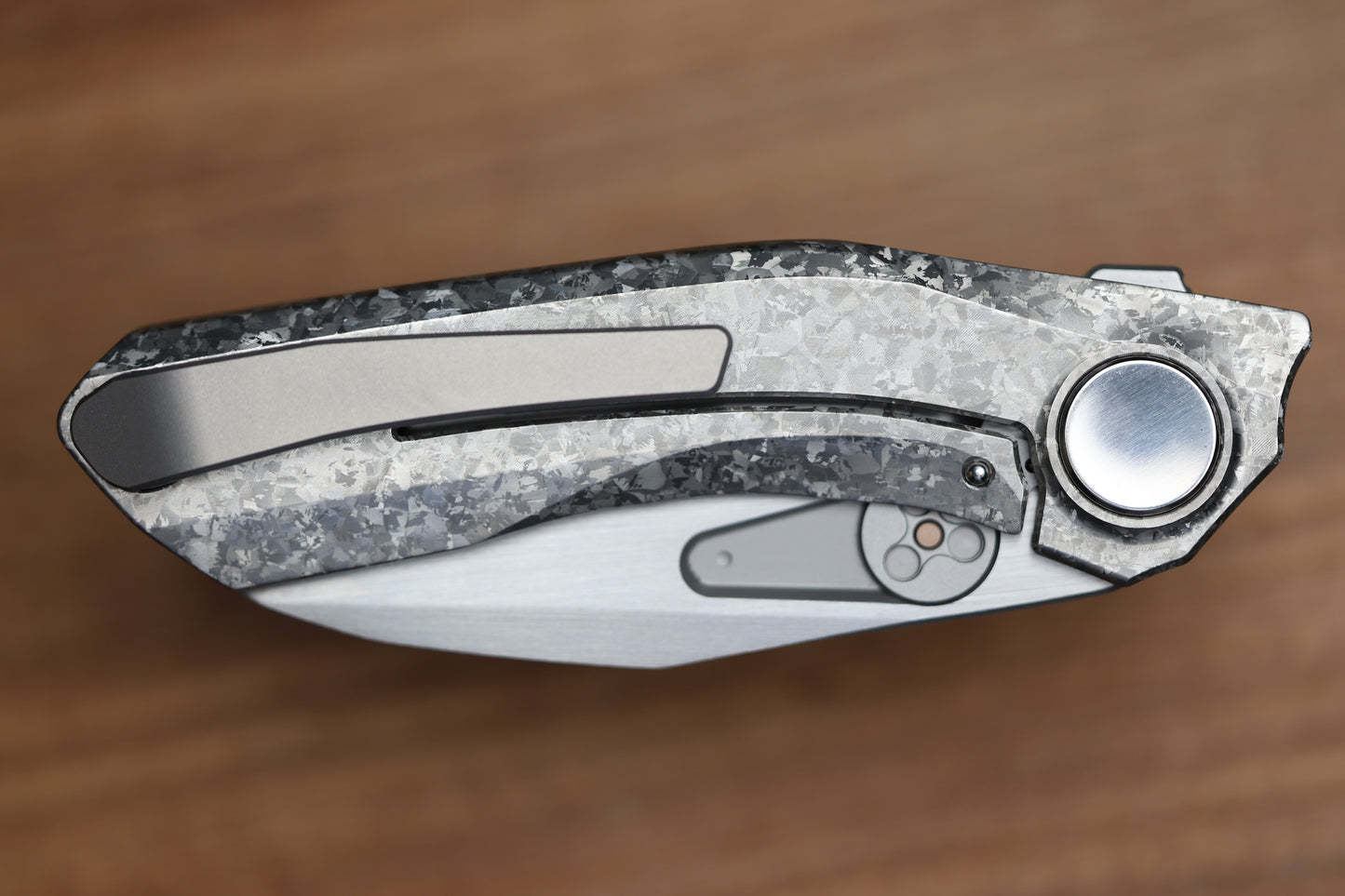 REATE KNIVES VK-FROK CRYSTAL TITANIUM HANDLE W/ HAND RUBBED ELMAX
