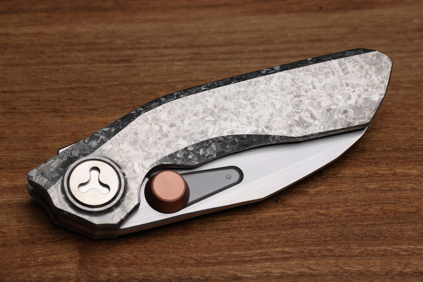 REATE KNIVES VK-FROK CRYSTAL TITANIUM HANDLE W/ HAND RUBBED ELMAX
