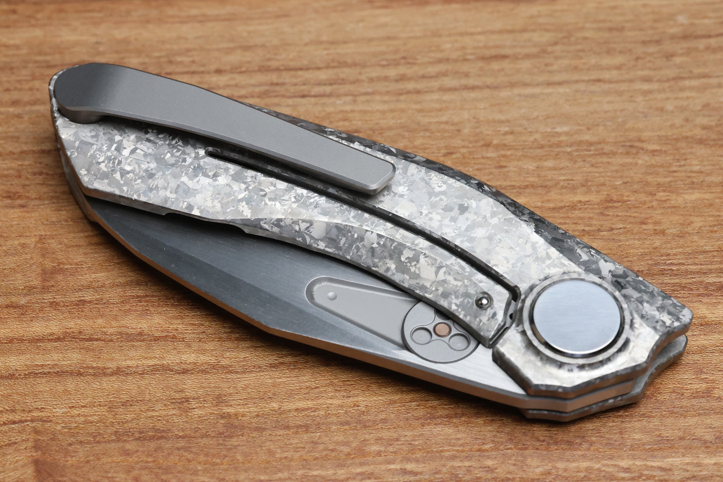 REATE KNIVES VK-FROK CRYSTAL TITANIUM HANDLE W/ HAND RUBBED ELMAX