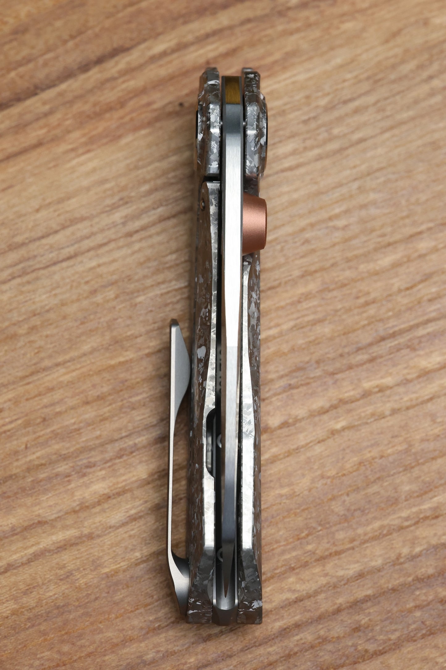 REATE KNIVES VK-FROK CRYSTAL TITANIUM HANDLE W/ HAND RUBBED ELMAX