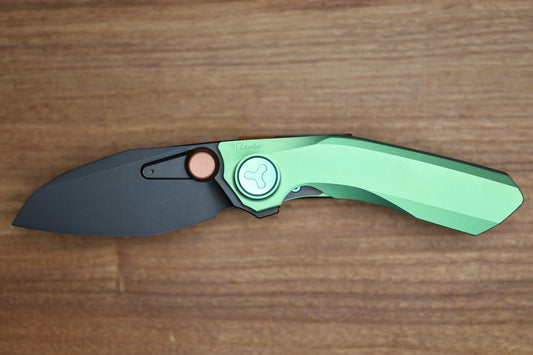 REATE KNIVES VK-FROK GREEN TITANIUM HANDLE DLC ELMAX BLADE