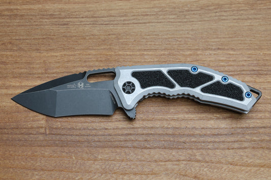 HERETIC KNIVES MEDUSA MANUAL - RECURVE - BATTLE BLACK - BLIZZARDWORN