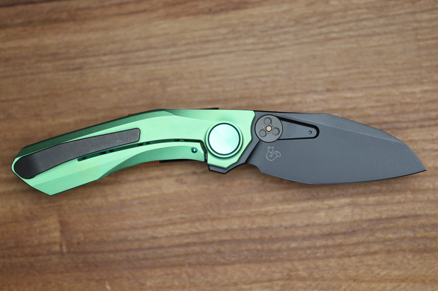 REATE KNIVES VK-FROK GREEN TITANIUM HANDLE DLC ELMAX BLADE