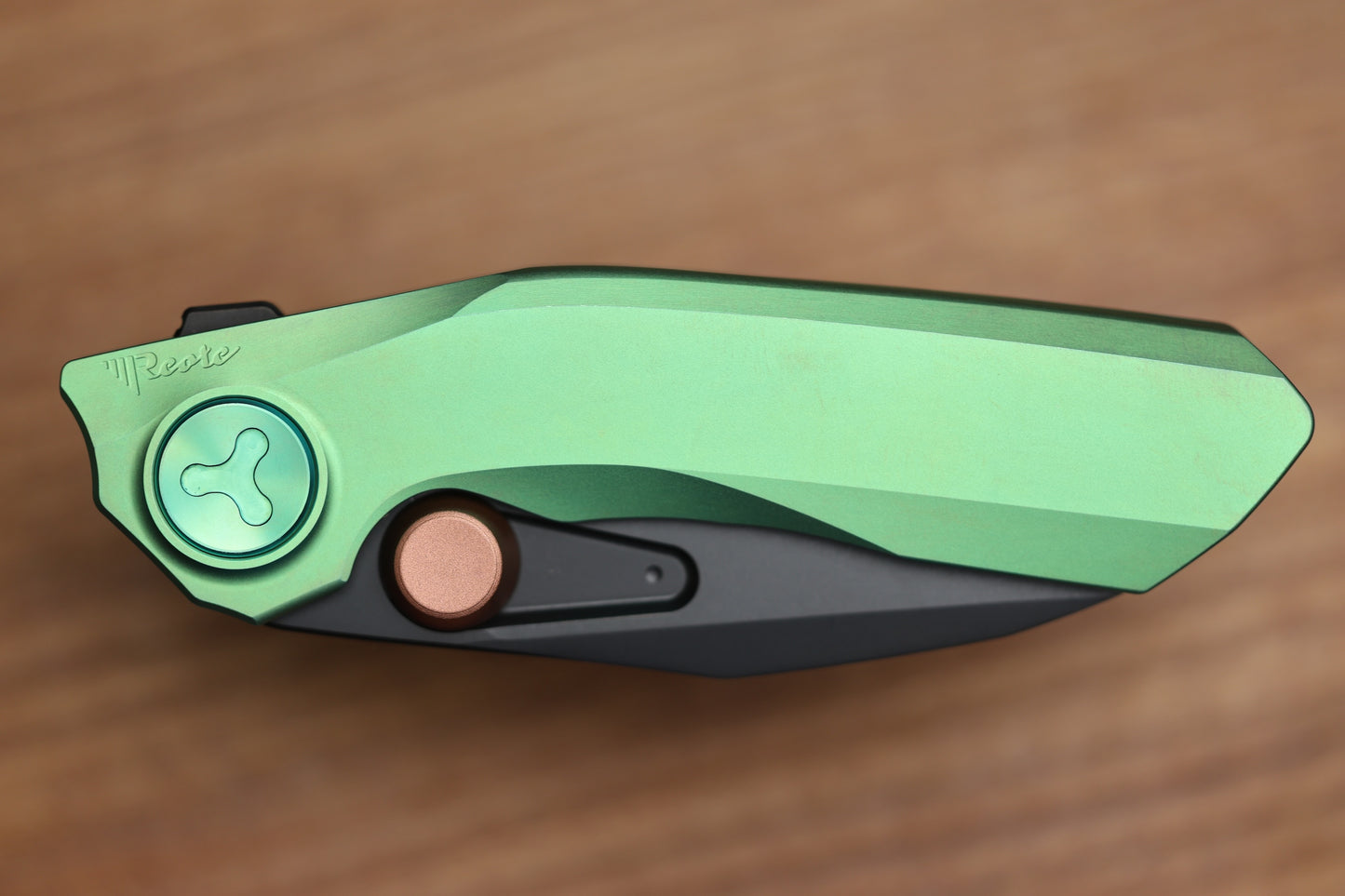 REATE KNIVES VK-FROK GREEN TITANIUM HANDLE DLC ELMAX BLADE
