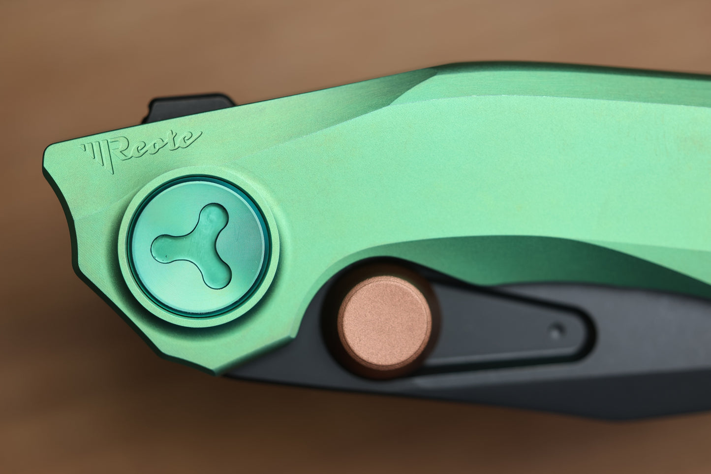 REATE KNIVES VK-FROK GREEN TITANIUM HANDLE DLC ELMAX BLADE