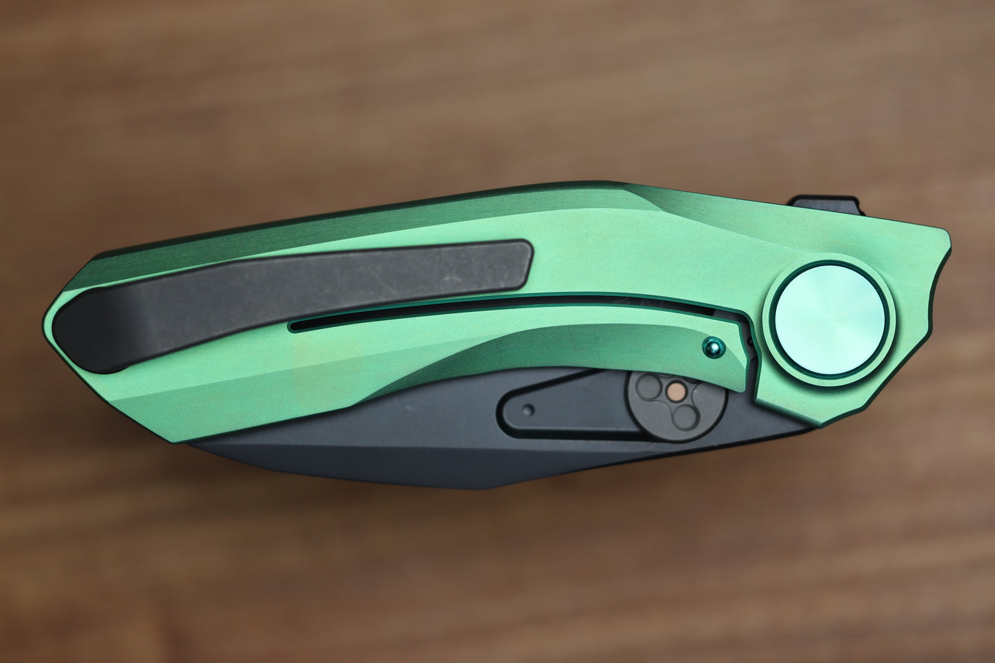 REATE KNIVES VK-FROK GREEN TITANIUM HANDLE DLC ELMAX BLADE