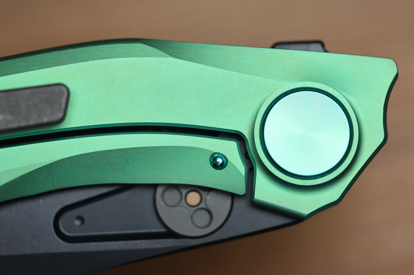REATE KNIVES VK-FROK GREEN TITANIUM HANDLE DLC ELMAX BLADE