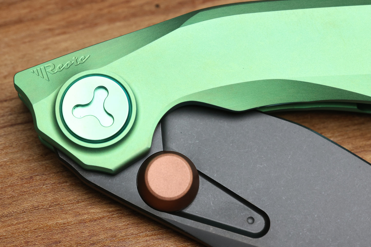 REATE KNIVES VK-FROK GREEN TITANIUM HANDLE DLC ELMAX BLADE