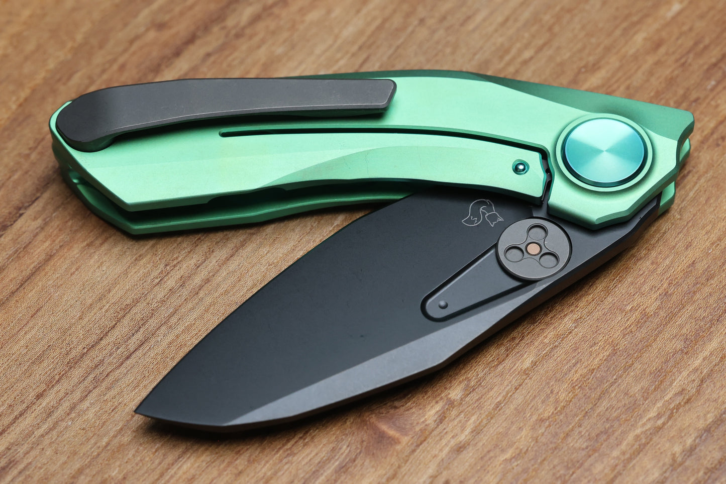 REATE KNIVES VK-FROK GREEN TITANIUM HANDLE DLC ELMAX BLADE