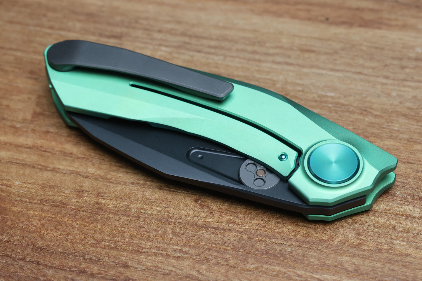 REATE KNIVES VK-FROK GREEN TITANIUM HANDLE DLC ELMAX BLADE