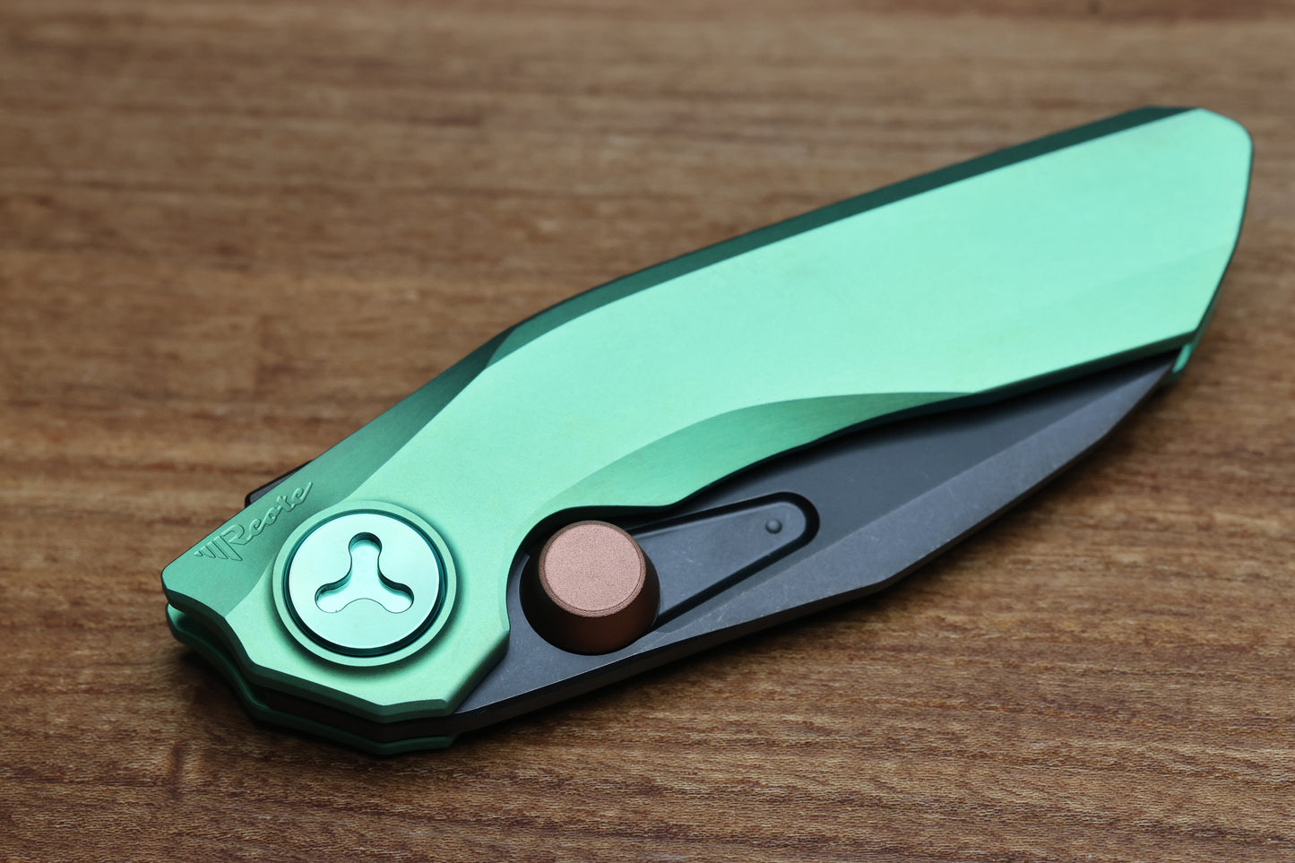 REATE KNIVES VK-FROK GREEN TITANIUM HANDLE DLC ELMAX BLADE