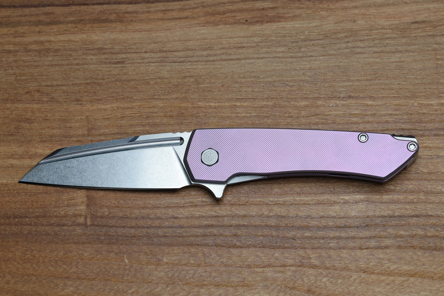 MACHINEWISE MOJAVE #602 - PEARL FINISH TITANIUM HANDLE S90V BLADE