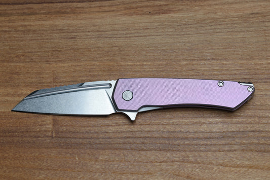 MACHINEWISE MOJAVE #602 - PEARL FINISH TITANIUM HANDLE S90V BLADE