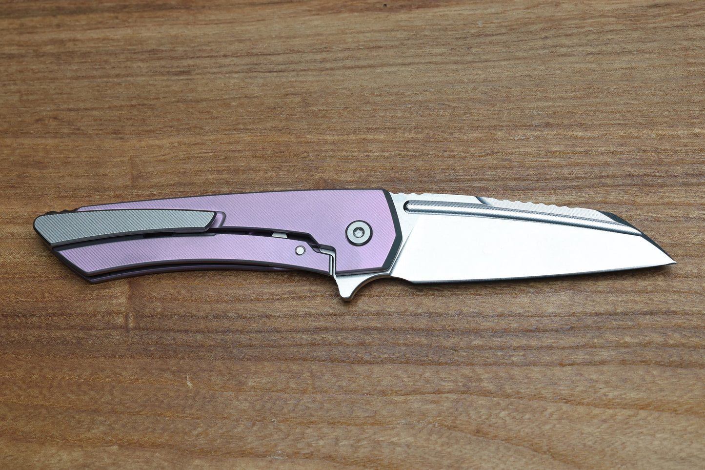 MACHINEWISE MOJAVE #602 - PEARL FINISH TITANIUM HANDLE S90V BLADE
